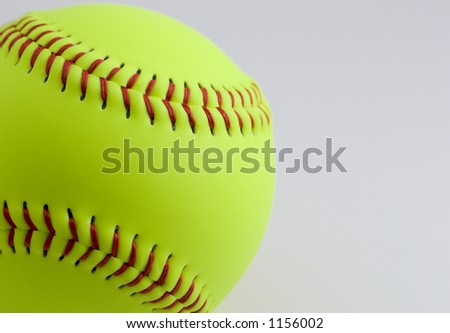 Softball on white