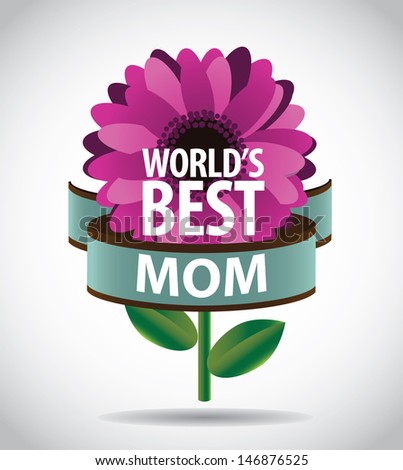 World\'s Best Mom gerbera daisy icon symbol. jpg