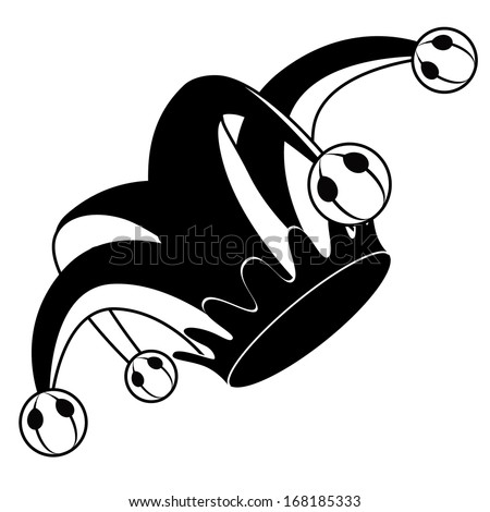 Jester's hat in black and white EPS 10 vector grouped for easy editing No open shapes or paths Jester's hat in black and white EPS 10 vector grouped for easy editing No open shapes or paths