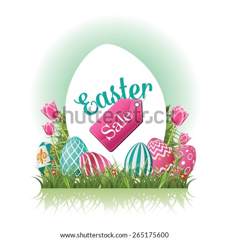 Easter sale design royalty free stock illustration for greeting card, ad, promotion, poster, flier, blog, article, marketing, signage, brochure
