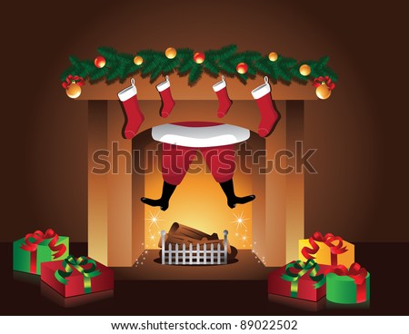 santa fireplace