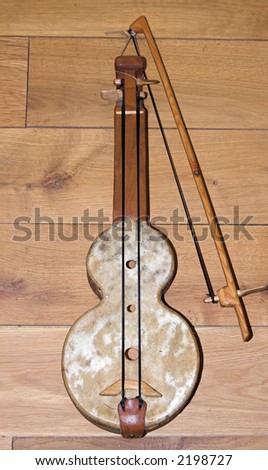 rabel , medieval music instrument , played in present folklore of Cantabria, Spain