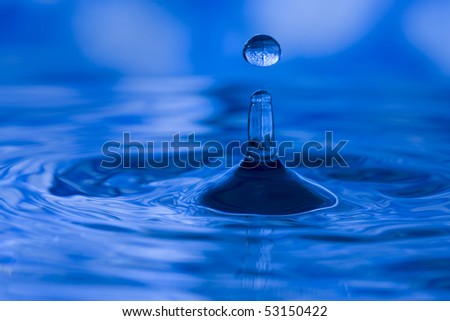Beautiful water drop caught in action