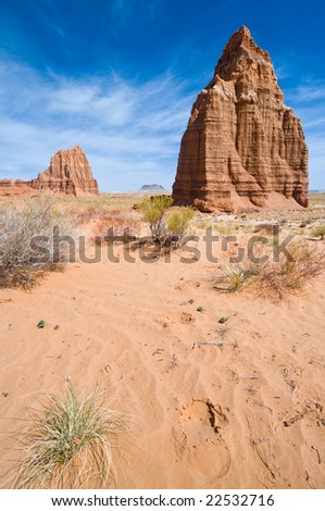 Temple Of The Sun and Moon, Cathedral Valley, Capitol Reef National Park, Utah