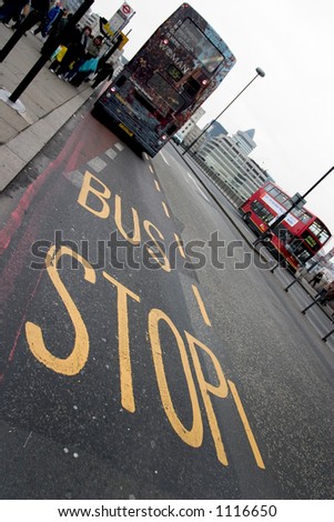 London bus stop