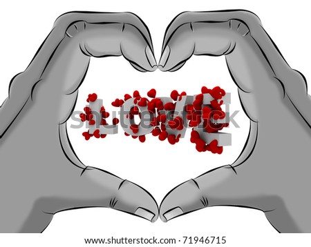 love heart in hands. stock photo : love hearts with