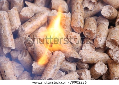 Wood pellet heating