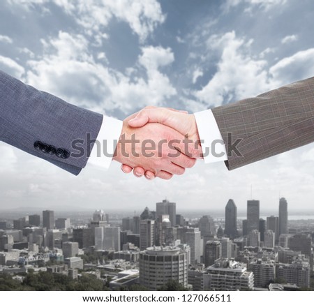 Handshake. Business partners having a good deal.