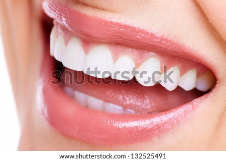 Beautiful woman smile. Dental health care clinic.