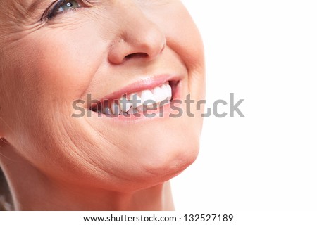 Happy Woman Smile. Dental Care. White Teeth. Stock Photo 132527189 