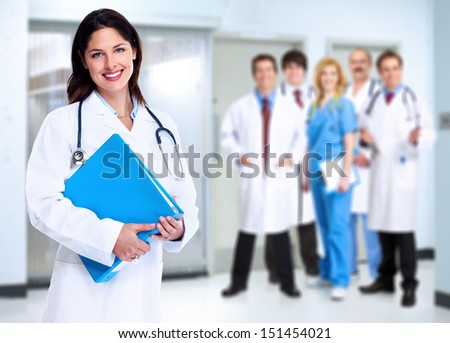 Smiling Medical Doctor Woman With Stethoscope. Health Care.