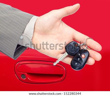 Car keys. Auto dealership concept.