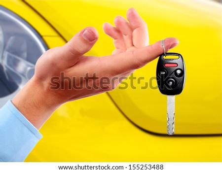 Car keys. Auto dealership concept.