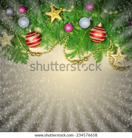 Beautiful Christmas decoration background. Xmas and new year.