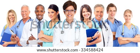 Group of medical doctors. Health care concept background.