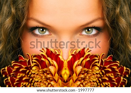 mysterious woman eyes