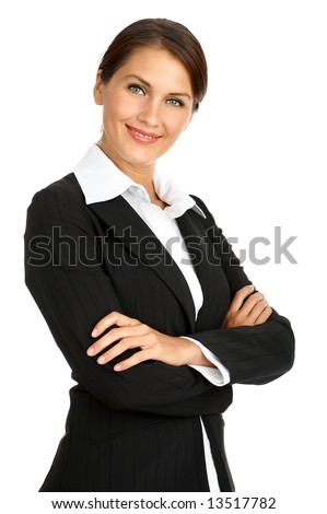 stock photo business woman. stock photo : Smiling business woman. Isolated over white background