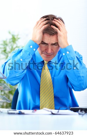 businessman  having stress in the office