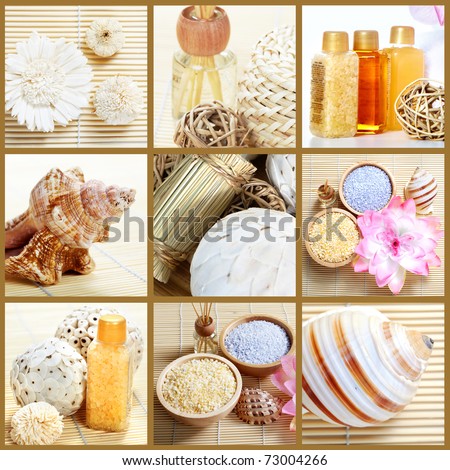 Spa aroma therapy. Natural body care products