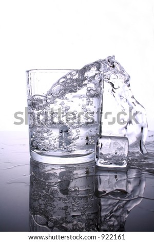 Pouring out water - storm in glass of water