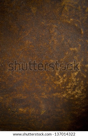 Vintage brown  leather texture closeup .