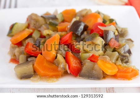 boiled vegetables on the plate