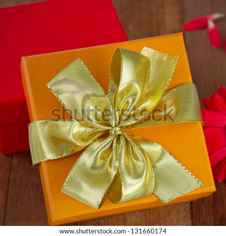 gift boxes with flower