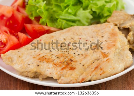 fried turkey with vegetables