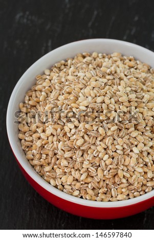 pearl barley in bowl