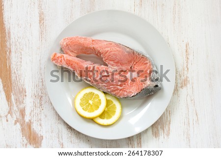 frozen salmon and lemon