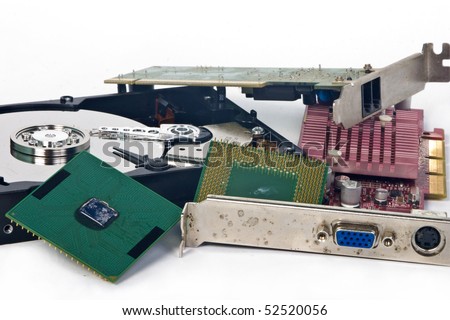 Few pieces of bad hardware, hard disk, processors and PC cards
