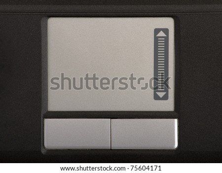 Close up of laptop\'s touch pad