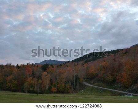Mount Washington Auto Road in the White Mountains of New Hampshire, USA in autumn