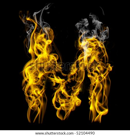 Fiery Font Letter M Stock Photo 52104490 Shutterstock