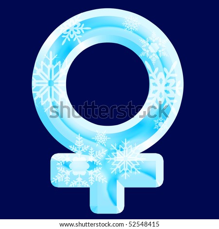 Ice male symbol (see also letters, numbers & symbols in my portfolio)
