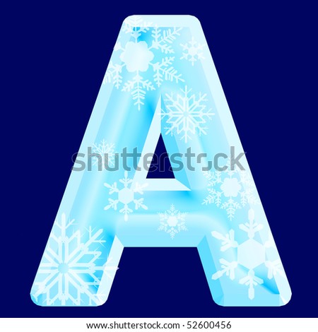 Ice letter ¨A¨ (see also letters, numbers & symbols in my portfolio)