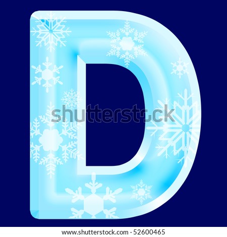 Ice letter ¨D¨ (see also letters, numbers & symbols in my portfolio)