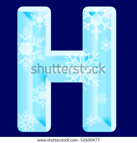 Ice letter ¨H¨ (see also letters, numbers & symbols in my portfolio)