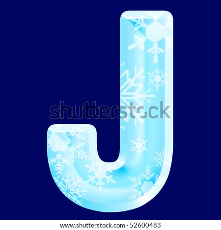 Ice letter ¨J¨ (see also letters, numbers & symbols in my portfolio)