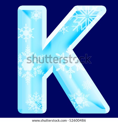 Ice letter ¨K¨ (see also letters, numbers & symbols in my portfolio)