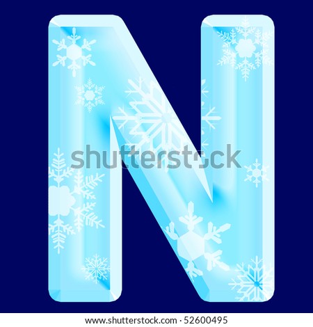 Ice letter ¨N¨ (see also letters, numbers & symbols in my portfolio)