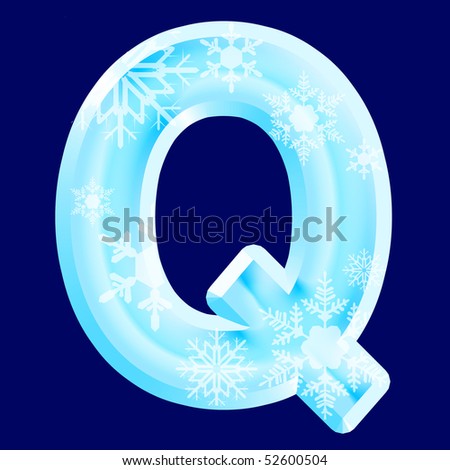 Ice letter ¨Q¨ (see also letters, numbers & symbols in my portfolio)