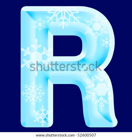 Ice letter ¨R¨ (see also letters, numbers & symbols in my portfolio)