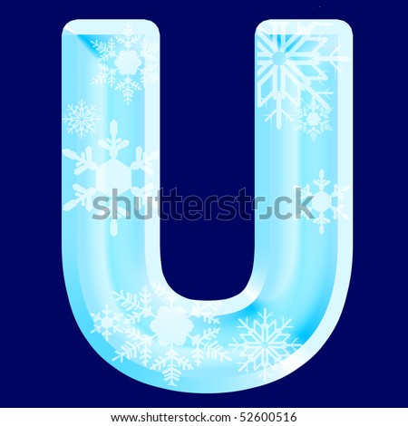 Ice letter ¨U¨ (see also letters, numbers & symbols in my portfolio)