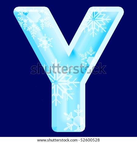 Ice letter ¨Y¨ (see also letters, numbers & symbols in my portfolio)