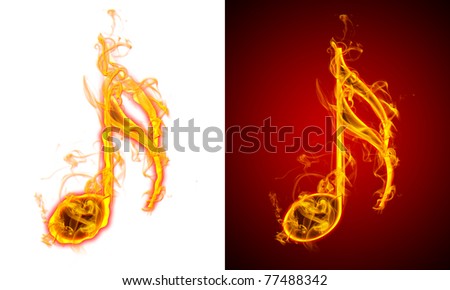Music Note Fire