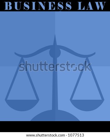 Business Law Poster Duotone with Scales of Justice - SEE MORE IN MY GALLERY