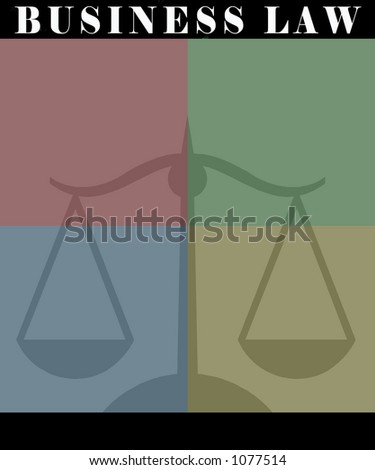 Business Law Poster with Scales of Justice - SEE MORE IN MY GALLERY