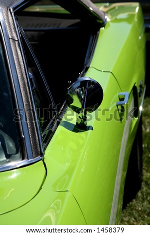 Lime Green Classic Sports Car