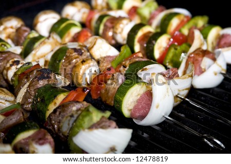 Kabobs On Grill